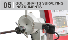 Golf shafts surveying instruments